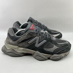 New Balance 9060 Lifestyle Shoes Men Size 12 Black Gray Suede Comfort Sneakers
